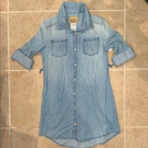 Light Blue Denim Shirt Dress